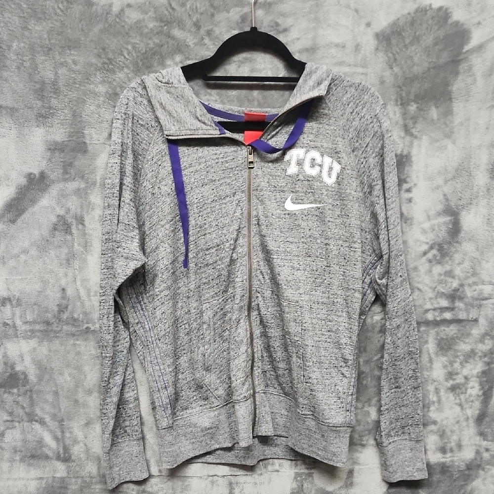 Nike Gray Utility Jacket with Purple Accents